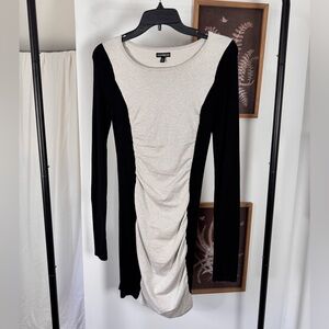 Express Monochrome Long Sleeve Dress